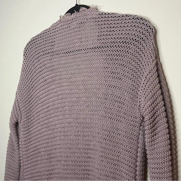 FREE PEOPLE Woodstock Boho Longlined Fringe Knit Pockets Cardigan - Picture 10 of 11